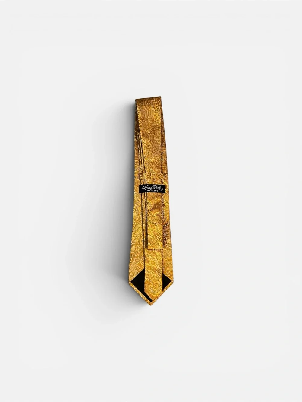 Sean John Fine Tailoring 100% Silk Yellow/Gold Paisley Necktie
